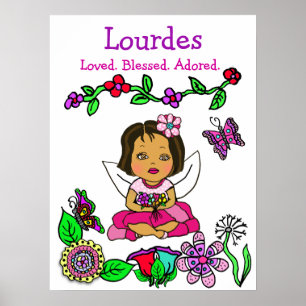 Personalised Loved, Blessed and Adored Fairy Poster