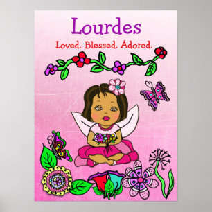Personalised Loved, Blessed and Adored Fairy Poster