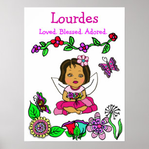 Personalised Loved, Blessed and Adored Fairy Poster