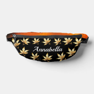 Personalised Lovely Fluttering Autumn Leaves Bum Bags