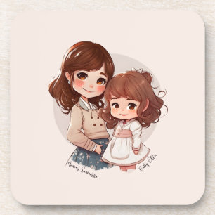 Personalised Lovely Mother and Daughter (2) Coaster