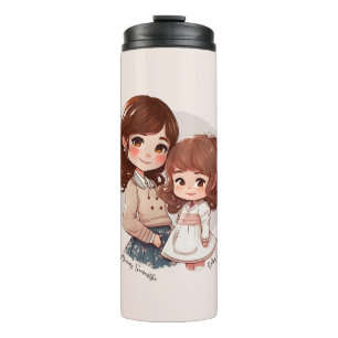Personalised Lovely Mother and Daughter (2) Thermal Tumbler
