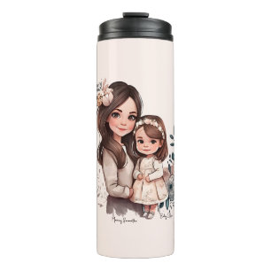 Personalised Lovely Mother and Daughter (3) Thermal Tumbler