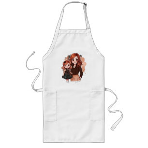 Personalised Lovely Mother and Daughter (4) Long Apron