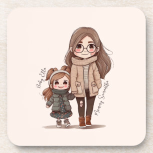 Personalised Lovely Mother and Daughter Coaster