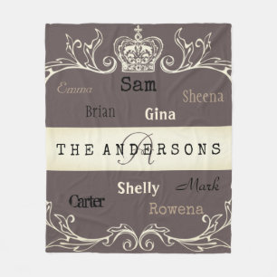Personalised Loving Family Any Custom Colour Fleece Blanket