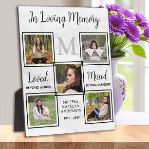 Personalised Loving Memory Photo Collage Memorial Plaque