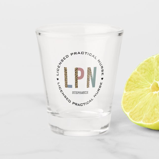 Personalised LPN Licensed Practical Nurse Shot Glass (Front)