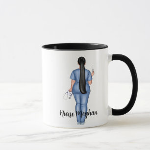 Personalised "LPN Life" Nurse (Dark Hair)  Mug