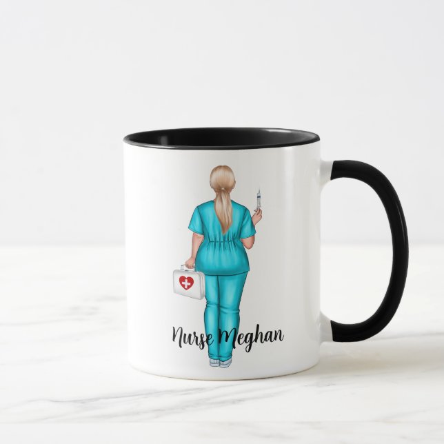 Personalised LPN Nurse (Blonde) Gift Mug (Right)