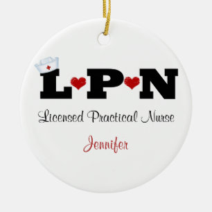 Personalised LPN Nurse Ornament