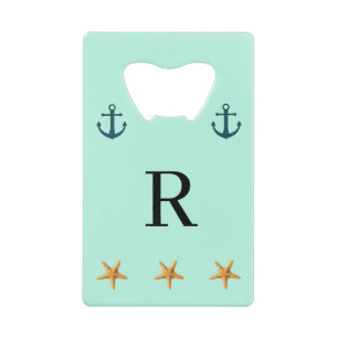 Personalised Lt. Green Coastal Anchor Starfish