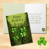 Personalised Luck of the Irish Clovers Birthday