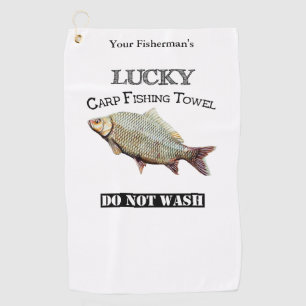 Personalised Lucky Carp Fishing Towel