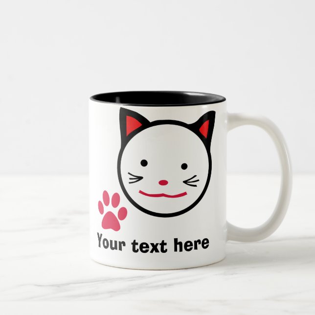 Personalised Lucky Cat Mug (Right)
