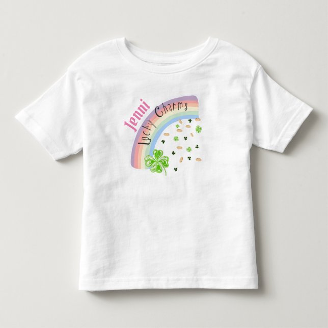 Personalised Lucky Charm Rainbow Tee (Front)