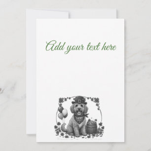 Personalised Lucky Cockapoo St. Patrick's Day Invitation