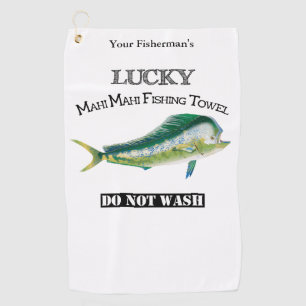 Personalised Lucky Mahi Mahi Fishing Towel