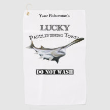Personalised Lucky Paddlefish Fishing Towel