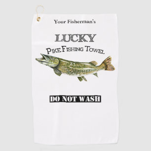 Personalised Lucky Pike Fishing Towel
