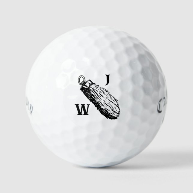 Personalised Lucky Rabbit's Foot Golf Balls (Front)