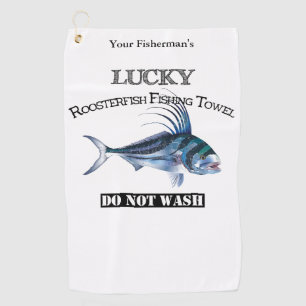 Personalised Lucky Roosterfish Fishing Towel