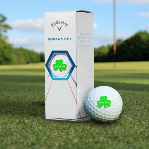 Personalised Lucky Shamrock Golf Balls