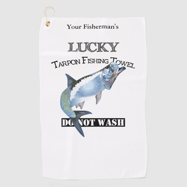Personalised Lucky Tarpon Fishing Towel (Front)