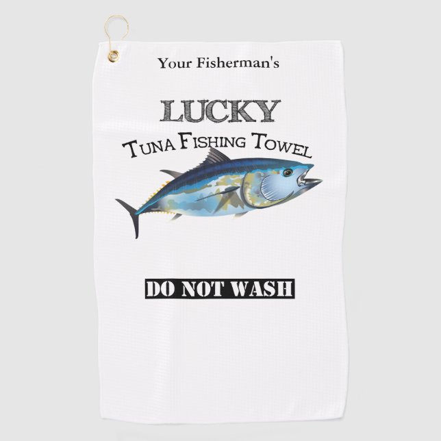 Personalised Lucky Tuna Fishing Towel (Front)