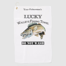 Personalised Lucky Walleye Fishing Towel
