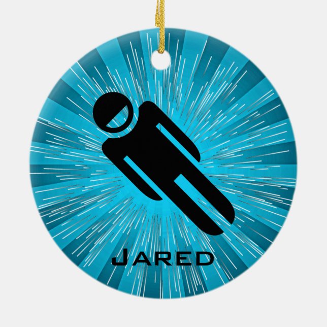 Personalised Luge Ornament (Back)