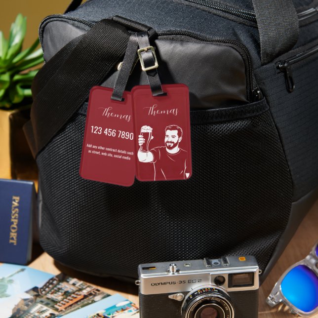 Personalised Luggage Tag (Front & Back)