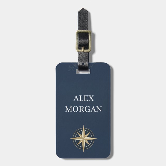 Personalised Luggage Tag | Custom Name & Contact I (Front Vertical)