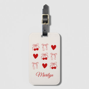 Personalised Luggage Tag Gift Cherry Bachelorette