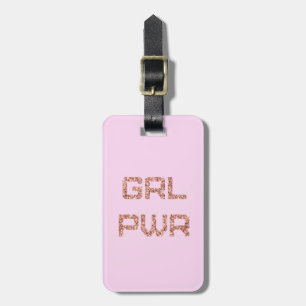 Personalised luggage tag - GRL PWR
