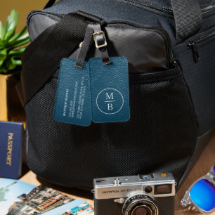 Personalised Luggage Tag With Classy Leather Look