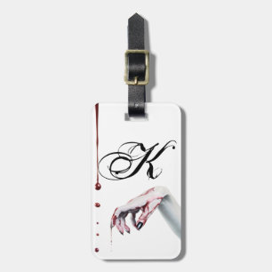 Personalised Luggage Tag zombie blood drip vampire