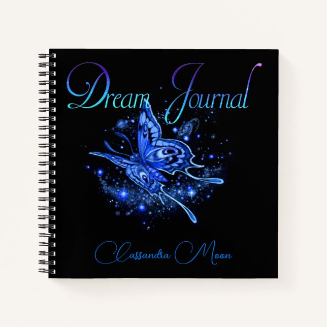 Personalised Lunar Moth Dream Journal (Front)