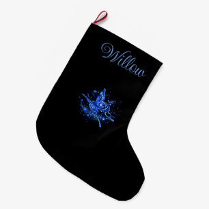 Personalised Lunar Moth  Large Christmas Stocking