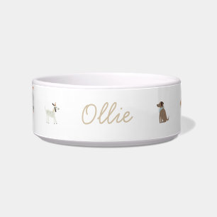 Personalised Luxe Dog Food Water Bowl