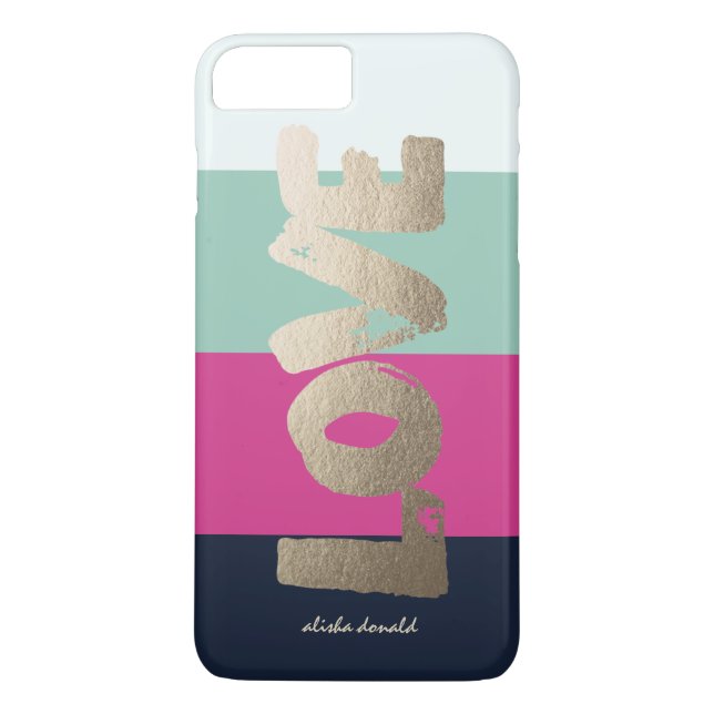 Personalised | Luxe Stripes Case-Mate iPhone Case (Back)