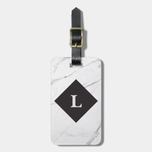 Personalised Luxurious White Marble luggage tag
