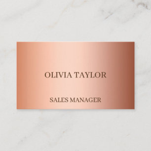 Personalised luxury bronze metallic foil business card