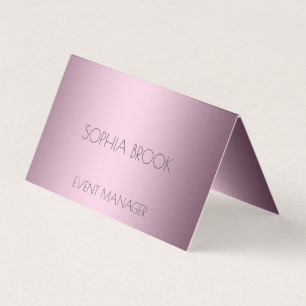 Personalised luxury dark silver metallic foil business card