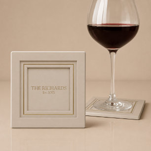 Personalised Luxury Family Glass Coaster