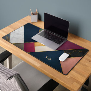 Personalised Luxury Geometric Desk Mat Art Deco