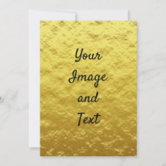 Personalised luxury golden foil Card