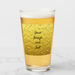 Personalised luxury golden foil glass