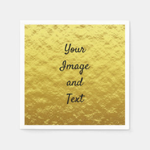 Personalised luxury golden foil napkin