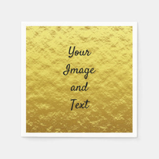 Personalised luxury golden foil napkin